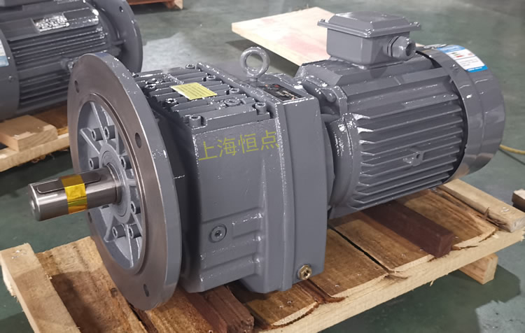 RF87減速機，立式安裝，輸入配電機，實物照片如下