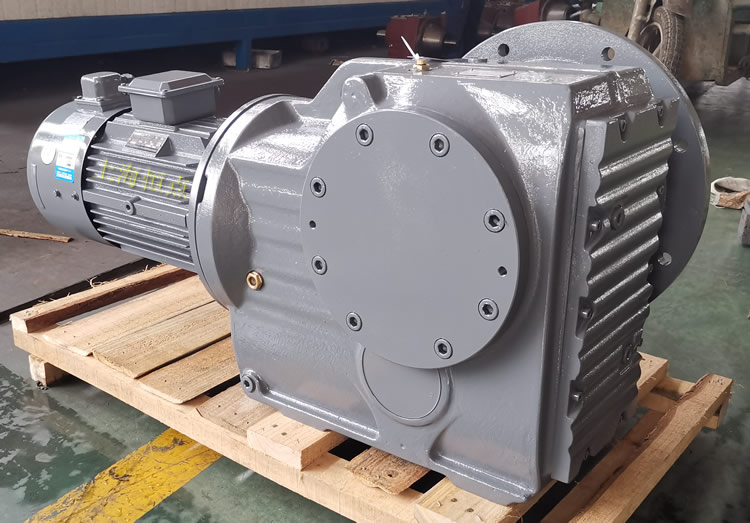 KF107減速機 輸入配變頻電機 輸出法蘭+軸 灰色漆 -上海恒點