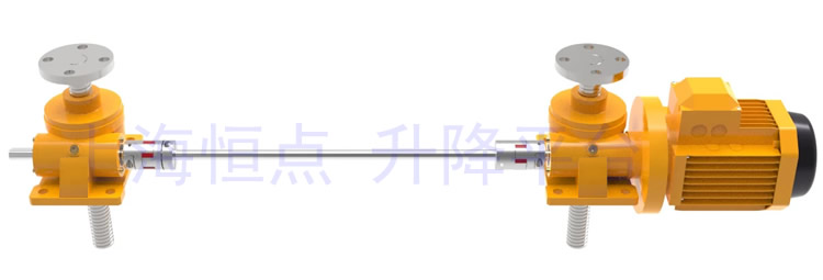 SWL系列直線型升降平台，電機直聯側放實物圖