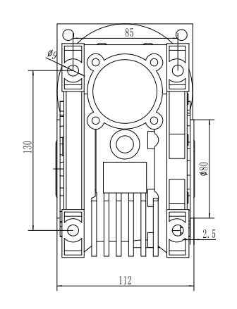 RV063-110X110-95-130-19外形安裝尺寸圖3